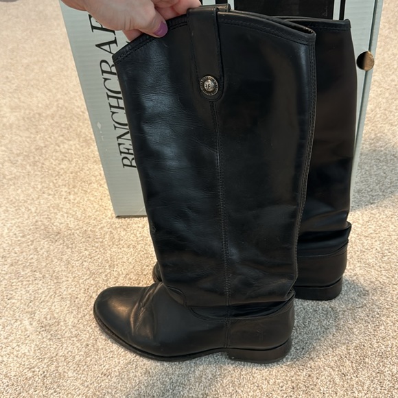 Frye Women’s Melissa Button Black Leather Boots - Picture 3 of 9